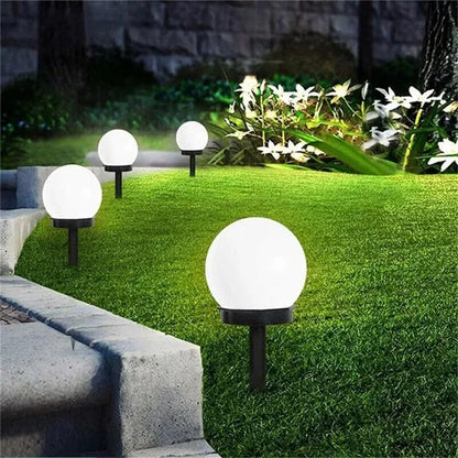 4pcs Solar Powered LED Bulb Lamp Energy Light Waterproof Outdoor