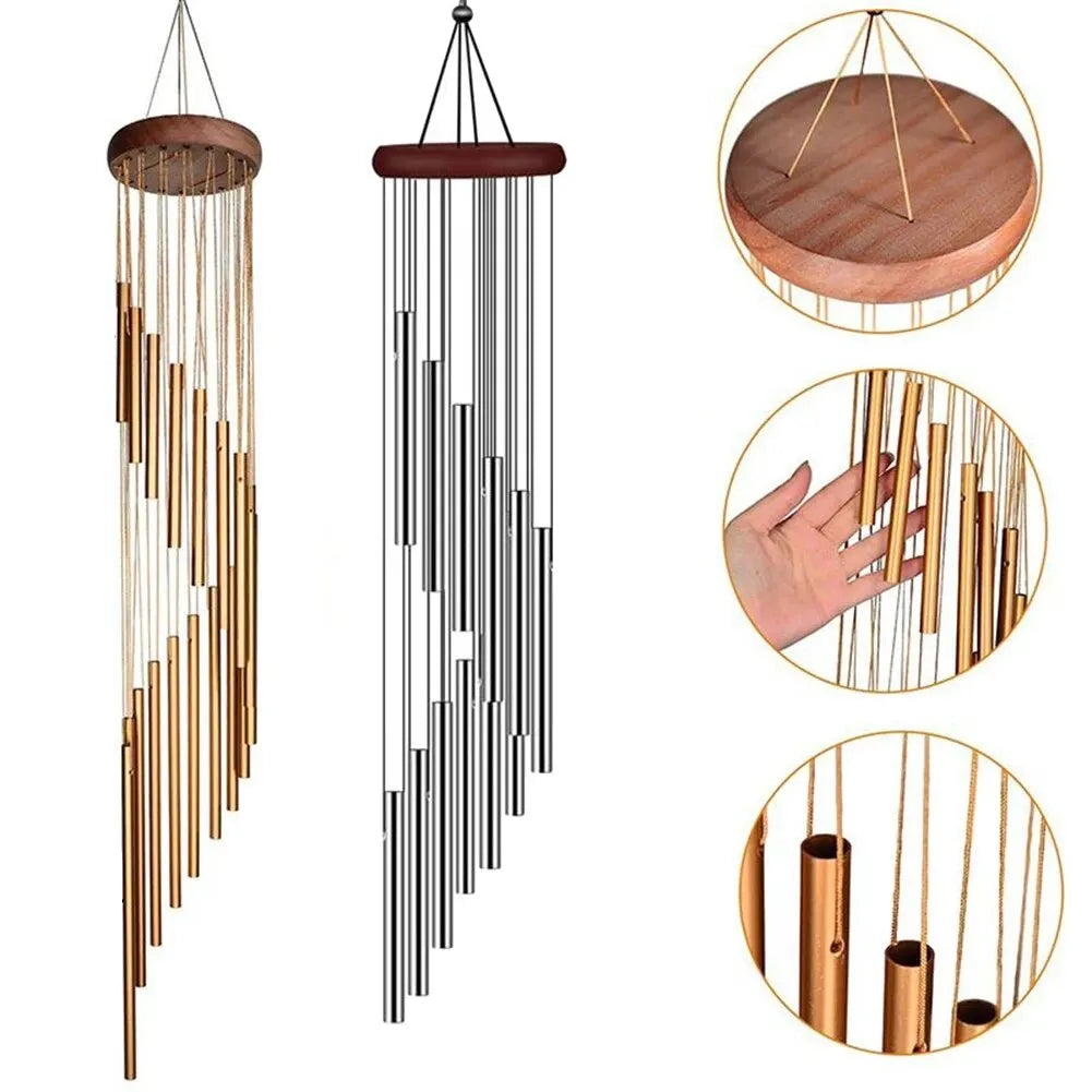 1piece 12 Tubes Aluminum Alloy Wind Chimes with Hook Bells